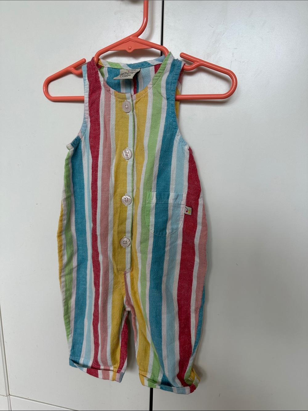 Frugi rainbow romper